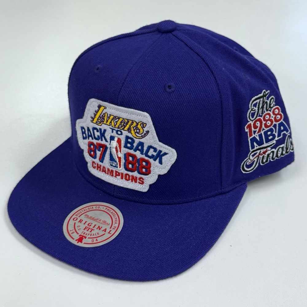 Los Angeles Lakers Snapback 1987 1988 Back To Back Champions Hat Mitchell & Ness